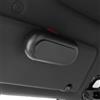 QWORK® Porta Occhiali per Aletta Parasole per Auto - Montatura per Occhiali Rigida Universale con Slot per Carte - Imbottitura Interna in Morbida Pelle Scamosciata