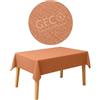 GECO Green ECOmmerce Tovaglia Rettangolare Impermeabile 120x190 cm, Antimacchia Lavabile, Plastificata Effetto Tessuto, Retro Felpato Antiscivolo, Ideale per uso Interno ed Esterno (120x190 Arancio)