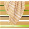 Gilania Maxi Telo Mare Spiaggia Fouta 170x170 cm in Cotone, Giallo