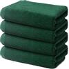 Ôhm Set di 4 Asciugamani Viso 50x100 cm | Piccoli Teli de Doccia per Ospiti e Mani | 100% Cotone | Spugna Morbido e Assorbente | 500g/m2 | Hotel e B&B | Oeko-TEX | Ôhm | Verde