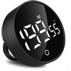 Simpeak Timer Cucina,LED Timer Digitale,3 Livelli di Volume 0~199,59 Minuti,Supporto Magnetico/Invisibile per Cucinare, Imparare, Palestra, 300 mAh Nero