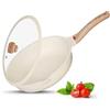 INTIGNIS® Padella con Coperchio Antiaderente - Antigraffio Profonda 28 cm, Antimacchia, Rivestimento in Ceramica Greblon Tedesca, induzione, Frittura Senza Sostanze Chimiche