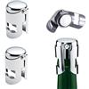 HUYIWEI YFOX 3 pezzi tappi per bottiglie di champagne vino spumante tappi in acciaio inox sottovuoto tappi 3,5 x 3,5 x 5,5 cm