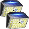 COOLNIGHT Faretto Led da Esterno Solare, [246LED/Lente Super Luminosa/Emissione Luminosa su 3 Lati]Faretti Solari a Led da Esterno, Telecomando+IP65 Lampade Solari da Giardino, Ingresso, Garage, Recinzioni-2PCS