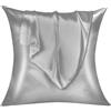 Lirex Set di 2 Federe in Raso 50x50cm, Protezione Capelli e Pelle & Antirughe, Chiusura a Busta,(Grigio Scuro)