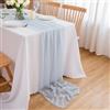 CHUQING Runner da Tavolo Chiffon Decorativa Runner Tavola Azzurro Chiaro