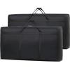 STOUCLA Borsa portaoggetti, Borse porta abiti, Borse per traslochi Oxford, Pieghevoli con maniglia per vestiti, piumini, coperte, 80 x 45 x 25 cm, Confezione da 2, Nero