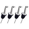 Amison 4 X Versatore Bottiglia con Patta, Amison Liquore di Beccuccio Dosatore Versatore beccuccio metallico per vino liquore di olio d' oliva caffè Sciroppo Aceto Bottiglie Di Plastica Tappo