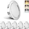 YindaLux Faretto da Incasso LED Set 6 Pezzi, 230V 3W 3000K/4000K/6000K, 15mm Ultrapiatto 300LM Foro 55-58mm, IP44 Soffitto Cromo