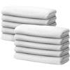 Ôhm Set di 10 Asciugamani Bidet 30x50 cm | Piccoli Asciugamani Viso | Telo Bagno e Doccia per Ospiti | 100% Cotone | Spugna Morbido e Assorbente | 500g/m2 | Hotel e B&B | Oeko-TEX | Ôhm | Bianco