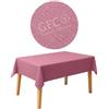 GECO Green ECOmmerce Tovaglia Rettangolare Impermeabile 120x190 cm, Antimacchia Lavabile, Plastificata Effetto Tessuto, Retro Felpato Antiscivolo, Ideale per uso Interno ed Esterno (120x190 Rosso)