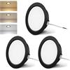 KYOTECH Faretti LED da Incasso per Mobili 230V 4W G4 300LM, 3000K Caldo 4000K Neutro 6000K Freddo Faretto da Incasso in Acciaio Inox, al Posto delle Lampade ad Alogene Nero Set di 3