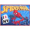 Marvel Spider-Man Asciugamano per Bambini, 30x40cm, Blu e Rosso, Design New York