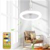 XiXiRan Lampadario Ventilatore da Soffitto, Lampadario VentolaconLuce, LED Ventola Soffitto con Luce E27, Lampada Ventilatore da Soffitto con Telecomando, Ventilatori da Soffitto con Luce