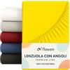 Flowen Lenzuola Matrimoniali con Angoli 150x190 cm Giallo in Microfibra per Letto con Materasso fino a 30cm Tessuto Anti-Acaro e Ipoallergenico di Alta Qualità Morbido e Lavabile in Lavatrice