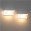 Klighten 2 pezzi applique esterno E27, lampada da parete da Bianca, applique esterno IP65, 60W adatta per interni esterni, terrazza, (senza lampadina)