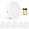 YindaLux Faretti da Incasso a LED 230V Dimmerabili 4000K IP44 55-58mm 6PCS Bianco