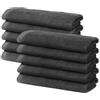 Ôhm Set di 10 Asciugamani Bidet 30x50 cm | Piccoli Asciugamani Viso | Telo Bagno e Doccia per Ospiti | 100% Cotone | Spugna Morbido e Assorbente | 500g/m2 | Hotel e B&B | Oeko-TEX | Ôhm | Grigio scuro