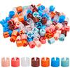 GORGECRAFT 210pz Segnalini per Grucce Colorati 7 Colori Etichette Vuote Kit di Assortimento di Marcatori per Grucce in Plastica Adatti per Asta 9.5mm Etichette A Scatto per Vestiti Codifica A Colori
