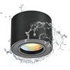 Gleonlux Faretto da Soffitto LED Nero IP44, Faretto LED Interno Dimmerabile 3CCT 5W 230V 3000K/ 4000K/ 6500K, Faretti da soffitto Impermeabile Moderna Alluminio Ø80x60mm per Modulo LED