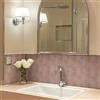 Alwayspon Piastrelle adesive in vinile rosa per pavimenti e pareti, 10 pezzi, 15 cm, autoadesive, per pavimenti in vinile, impermeabili, paraspruzzi per cucina e bagno