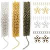 TOAOB THE ONE AND ONLY BABY TOAOB 15 Metri Catene per Collane Fai da Te Argento Bronzo e Oro Colorate Metallo Catenella 3x2mm con 90 Anelli Aperti e 60 Chiusure a Moschetton per Bracciali Bigiotteria Creazione Gioielli