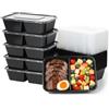 Jogoico 25Pcs Contenitori Per Alimenti Ermetici Di 2 Scomparto 650ml | Riutilizzabili Meal Prep Scatole con coperchio Scatole Bento Per Il Cibo Recipienti Plastica per Microonde Ufficio Lavoro