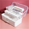 Scatola Porta Medicinali A 3 Strati Con Manico: Organizer Portatile Per Farmaci E Cosmetici