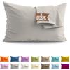 SoNiT home decor SONIT - Set 2 Federe Grigio Cuscino Letto 50x80 cm 100% Cotone con Chiusura a Busta, Morbidi e Traspiranti, Letto Matrimoniale, Fodere Guanciale Lavabili Biancheria Letto, Made in Italy