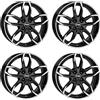 Rial 4x Cerchi Rial Lucca 6.5Jx16 ET32 4x108 diamant-schwarz frontpoliert compatibile con PEUGEOT 2008 208 308 e-2008 e-208