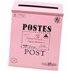 perfk Cassetta postale a parete Cassetta porta giornali Cassetta delle lettere Cassetta postale vintage da appendere a parete di grande capacità per, ROSA