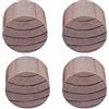 zcru004 Altezza 5 cm In vero Legno Rialzo per Mobili, per Letti, per Mobili, per Tavolo, Gambe Mobili per Letto Aumentare l'altezza del Mobile,Ascensore per Mobili,Set 4 Pezzi (6cm)