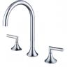 SJQKA Rubinetto Per Lavabo Da Bagno A 3 Fori Con Doppia Maniglia Per Acqua Calda E Fredda, 3 Fori Rubinetto Lavabo Miscelatore Lavabo (Cromo)