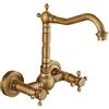 BiaoTeng Rubinetti Bagno Lavabo A Muro,Rubinetto Lavandino Bagno Ottone,Miscelatore Bagno Vintage,Rubinetto Lavello Cucina Da Parete Vintage,Antico B