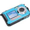 Generic Telecamera Subacquea, Fotocamera Impermeabile da 48 MP da 48 MP con Autofocus per lo Snorkeling (BLUE)