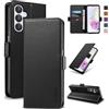 Yunubeyii Cover Libro per Samsung Galaxy A35 5G - [Blocco RFID] Luxury PU Leather Portafoglio Card Holder Magnetic Phone Custodia con Kickstand, Cover Protettiva Antiurto, Nero