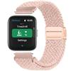 GIOPUEY Cinturini Compatibile con Amazfit Bip 5 Unity, Cinturino in Morbido Nylon Intrecciato [Unisex] [Traspirante] - Pink