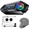 Greatzer Interfono Moto Casco Auricolare Bluetooth 5.4 Casco Moto Coppia con Doppio Chip per Multitasking Audio Cuffie 500M Sistema di Comunicazione Casco 2 Motociclisti Compatibile con Tutti i Caschi