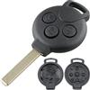 Cover Key Guscio Chiave Ricambio Telecomando con LAMA Compatibile con Smart Fortwo Cabrio 451 Coupé 451 Ricambio Custodia Protezione Caduta Urti Graffi