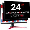 ZOEGAA Confezione da 2 Pellicole Privacy Monitor 24 Pollici per Computer 16:9 - Filtro Privacy Antiriflesso con Protezione Luce Blu per PC, Rimovibile a Doppia Faccia, Protezione Dati a 180°