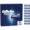Gillette Mach3 Turbo Recharges De Lames De Rasoir Pour Homme, À 3 Lames, 8 Recharges De Lames, Lames Plus Résistantes Que L'Acier