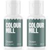 Colour Mill Oil Blend Ocean Colorante Alimentare a Base di Olio - Colorante Alimentare per Cioccolato, Fondente, Cupcake, Torte, Macaron, Pasticceria Food Coloring Decorazione di Torte - 20ml