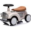 sun baby Macchinina bambino 1 anno Retro Classic, macchinina cavalcabile bambino, auto per bambini, aiuto per imparare a camminare con suoni, Volante con clacson (Avorio)