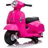 Tecnobike Shop Moto Scooter Elettrico Per Bambini Mini Vespa Piaggio GTS 6V Luci Suoni (Rosa)