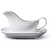 WM Bartleet & Sons 1750 T421 - Salsiera tradizionale con supporto e piattino, 114 ml, colore: Bianco