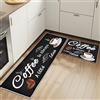 HSGLGNA Set di 2 Tappeti da Cucina Runner Anti-Affaticamento Tappetino da Pavimento per Cucina per Decorazione Casa Ufficio Impermeabile Antiscivolo Set Tappeti Cucina Tappetini Comfort per Stare in