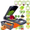 SGAONSN Mandolina per Verdure Professionale,Multifunzione Tritatutto Affettatrice Manuale,Taglia Verdure Cucina in Acciaio Inox per Patate,Carote,Cipolle