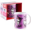 Coriex Hello Kitty Tazza 350ml - Kuromi Viola Tazza in Ceramica con Manico - Design Ufficiale Sanrio - Regalo per Bambini e Fan - Tazza da Caffè/Becher