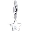 Nenalina Ciondolo a forma di stella brillante, in argento Sterling 925, per donna e ragazza, motivo a stella con cristalli scintillanti, adatto per tutti i sistemi di charm, 0402620921
