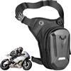 GBKDQQ Borsa da gamba per moto, borsa da gamba per uomo e donna, impermeabile, marsupio sportivo, riflettente, cintura regolabile in vita, per corsa, ciclismo, moto, sport, colore nero